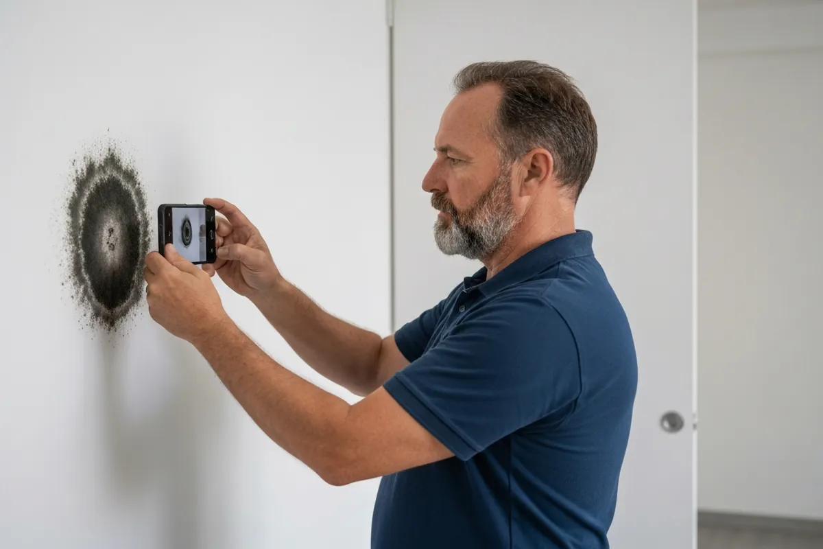 Mold growing in Florida condo unit with HOA responsibility documentation