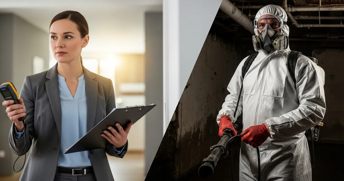 Mold inspector versus remediator showing conflict of interest