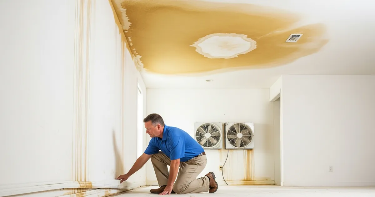 Water damage requiring mold assessor in Florida home